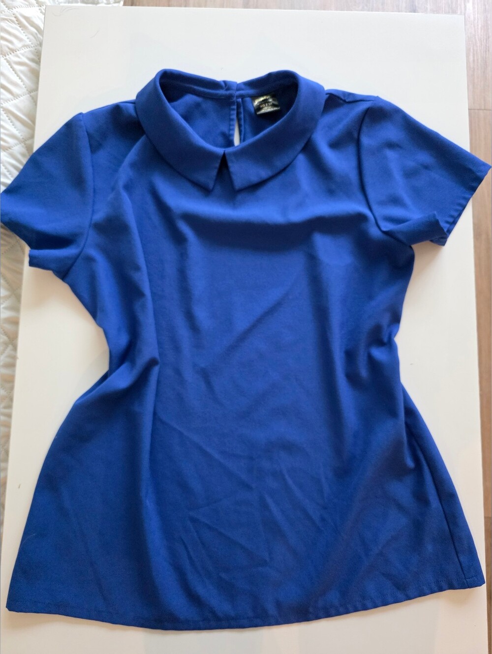 Royal Blue Peter Pan Collar Blouse from Latvia